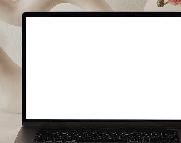 Laptop showing the Amanah client portal